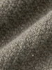 Women's Brown Classic Collar Long Sleeve Wool Vest Splicing Dress