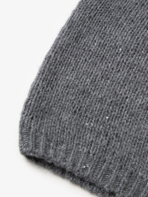 Load image 1 in gallery view. Cashmere Tiny Sequins Sweater