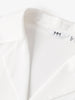 Women's White Notch Lapel Long Sleeves Silk Shirt