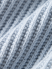Women's Sky Blue V Neck Rib Pattern Knit Vest Sweater