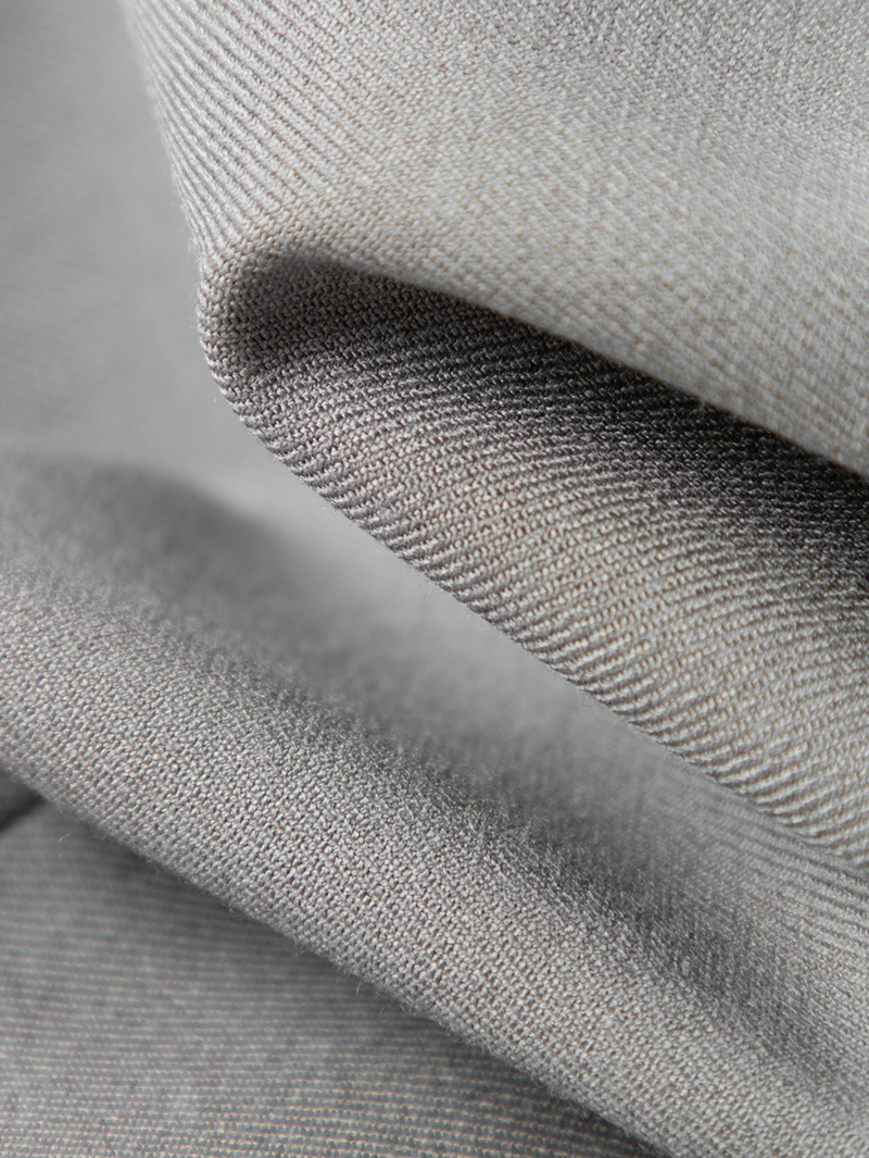 Women's Light Gray Small Leg Wool Trousers