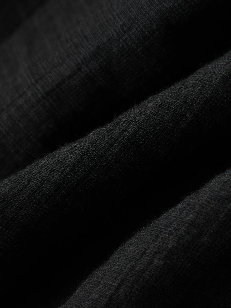 Women's Black Elastic Wasit Flounce Skirt