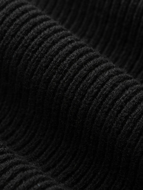 Load image 1 in gallery view. Women's Navy Blue High Neck Knit Wool Sweater Dress