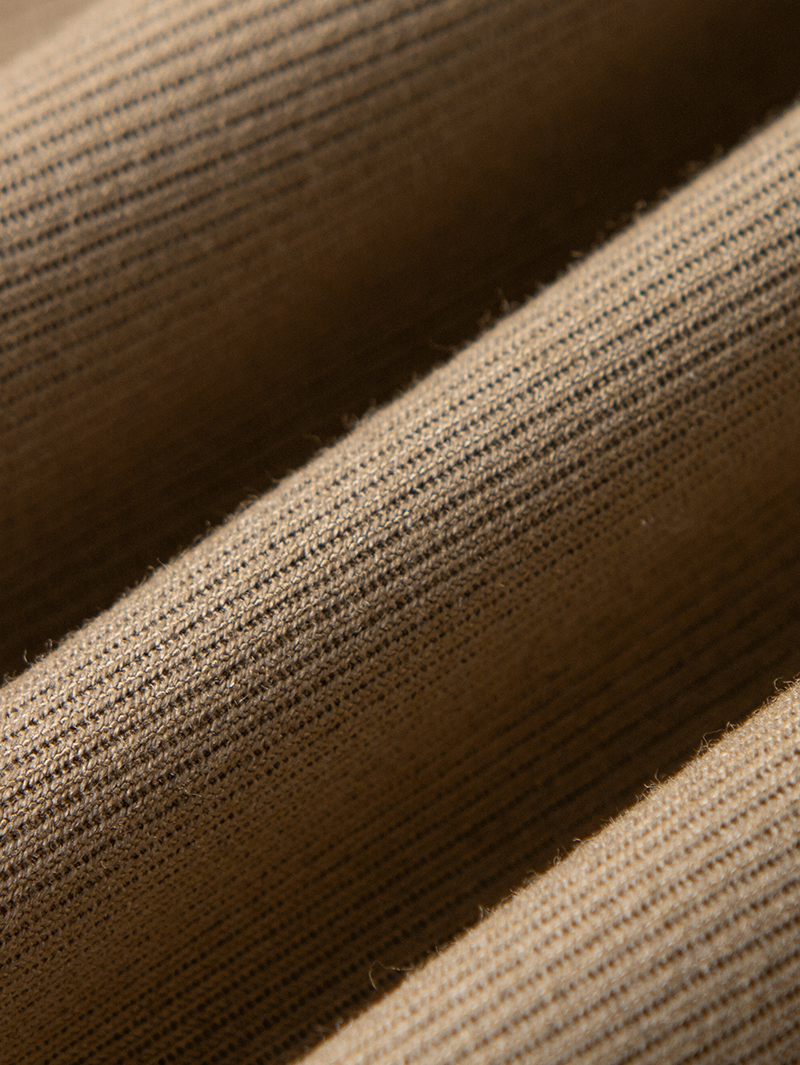 Women's Light Coffee Hight Waist A-Line Mid Length Skirt