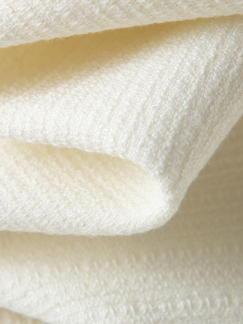 Women's Off-white Straight Fit Tweed Trousers