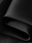 Women's Black Spaghetti Strap Breathable Acetate Slip Dress