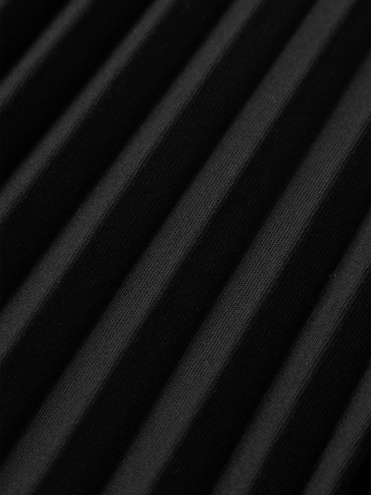 Jupe longue plissée noire à poches