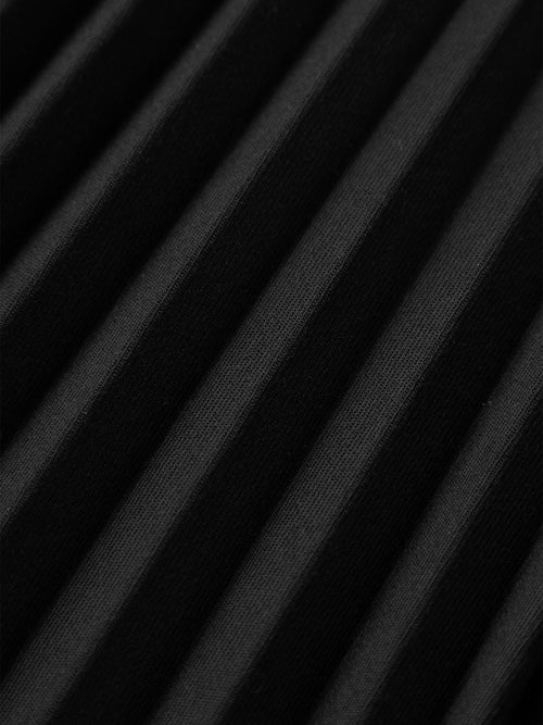 Charger l'image 1 dans la galerie. Jupe longue plissée noire à poches