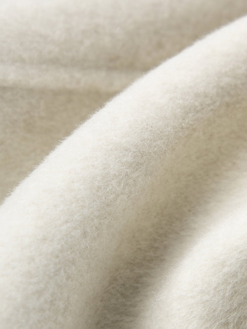 Charger l'image 1 dans la galerie. Women's Natural White Notch Lapel Wool Tie Belt Winter Coat