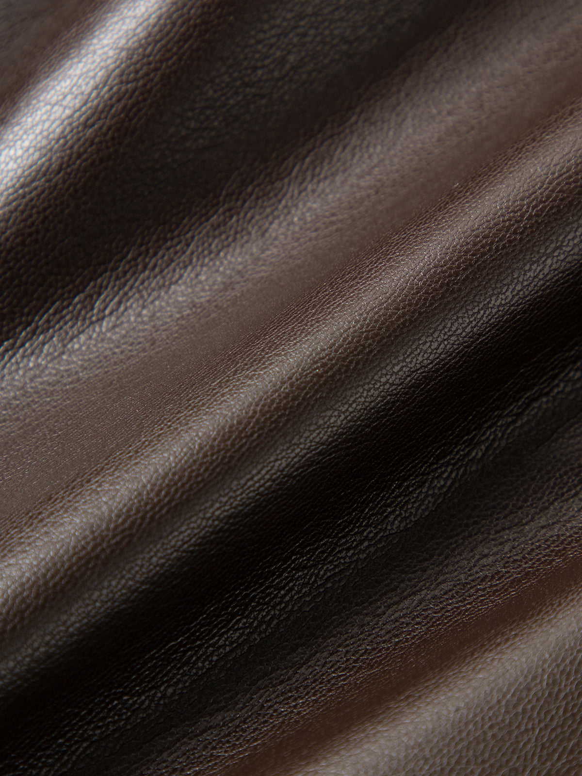 Cropped Leather Jacket with Stand Collar