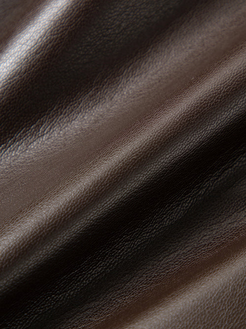 Charger l'image 1 dans la galerie. Cropped Leather Jacket with Stand Collar