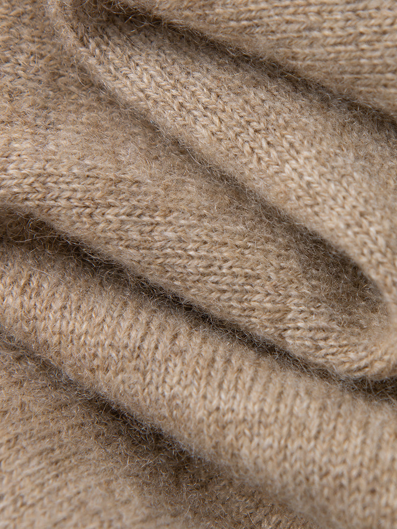 Women's Cocoa Brown Casual 100% Cashmere Pants