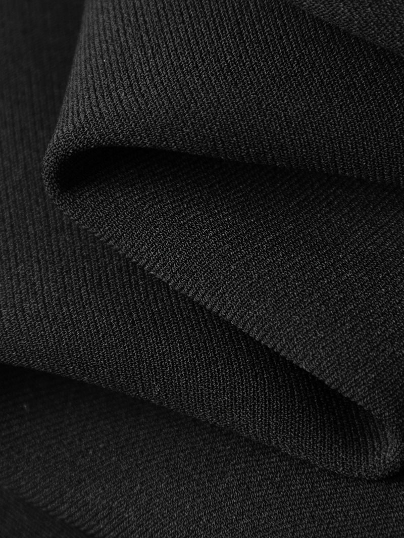 Women's Black Acetate Fiber A-Line Straight Fit Smooth Skirt