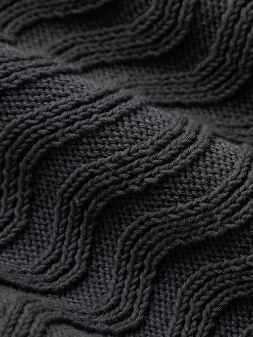 Load image 1 in gallery view. Dark gray V-neck knitted vest
