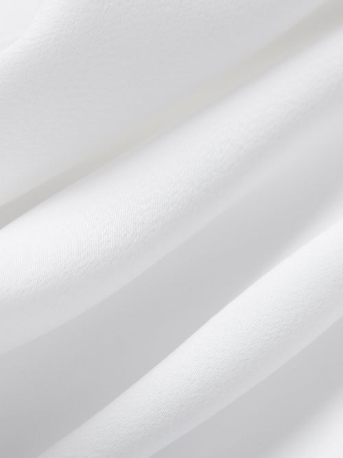 Charger l'image 1 dans la galerie. Women's White Tie Neck Long Sleeves Shirt