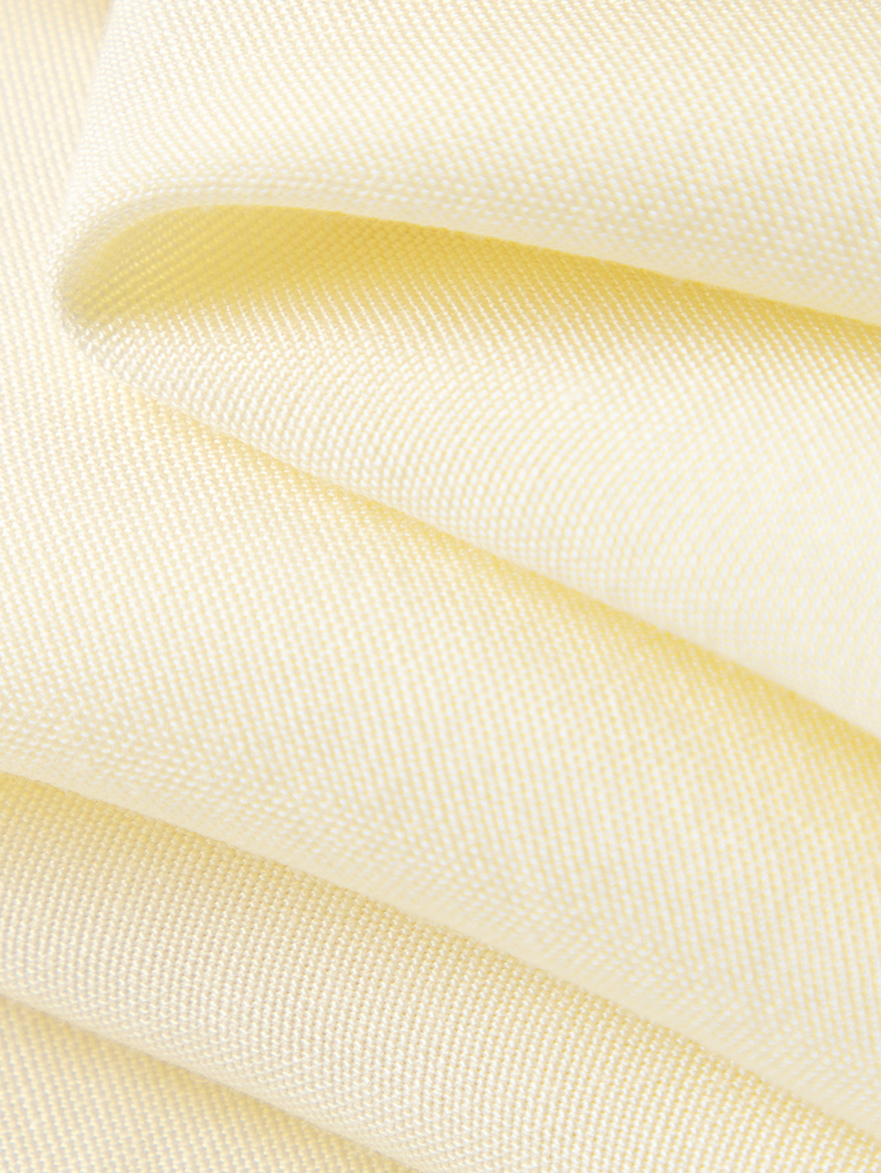 Women's Light Yellow Bow-knot Neck Long Sleeve Acetate Blouse