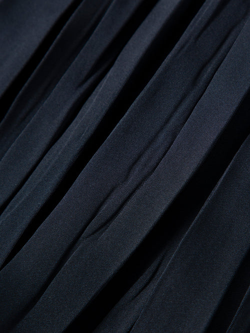 Load image 1 in gallery view. Elastic-Waist Pleated Maxi Skirt