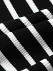 Striped button-down polo shirt