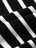 Striped button-down polo shirt
