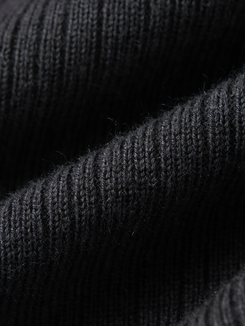 Women's Winter Dark Gray Straight Fit Elastic Waist Wool Skirt