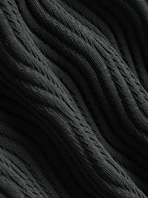 Charger l'image 1 dans la galerie. Jupe droite gris foncé à couture vague