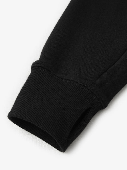 Charger l'image 1 dans la galerie. Veste courte noire à capuche zippée