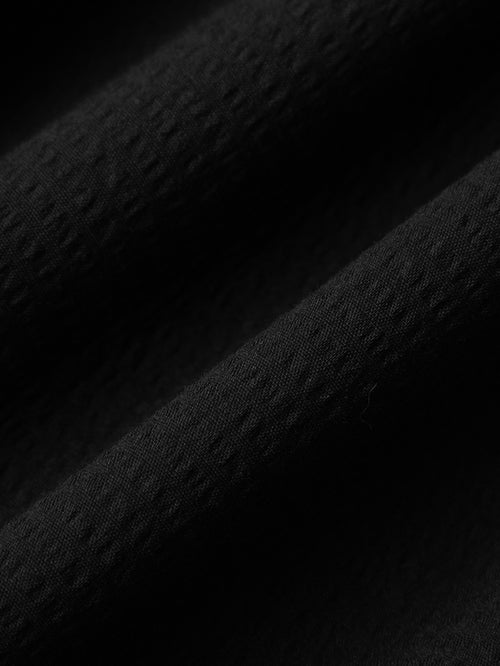 Load image 1 in gallery view. Women's Black Square Neck Puff Sleeves Slim Fit Cotton Dress