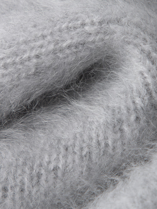 Load image 1 in gallery view. Light gray cashmere cardigan