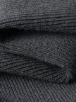 Women's Dark Gray Loose Fit Winter Knitted Pants 5DA153411Q