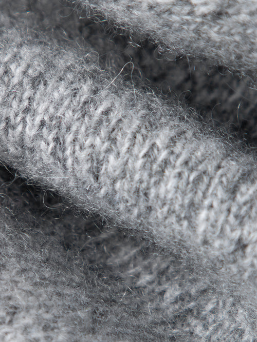 Load image 1 in gallery view. Women's Gray Zip Down 100% Cashmere Sweater Hoodie