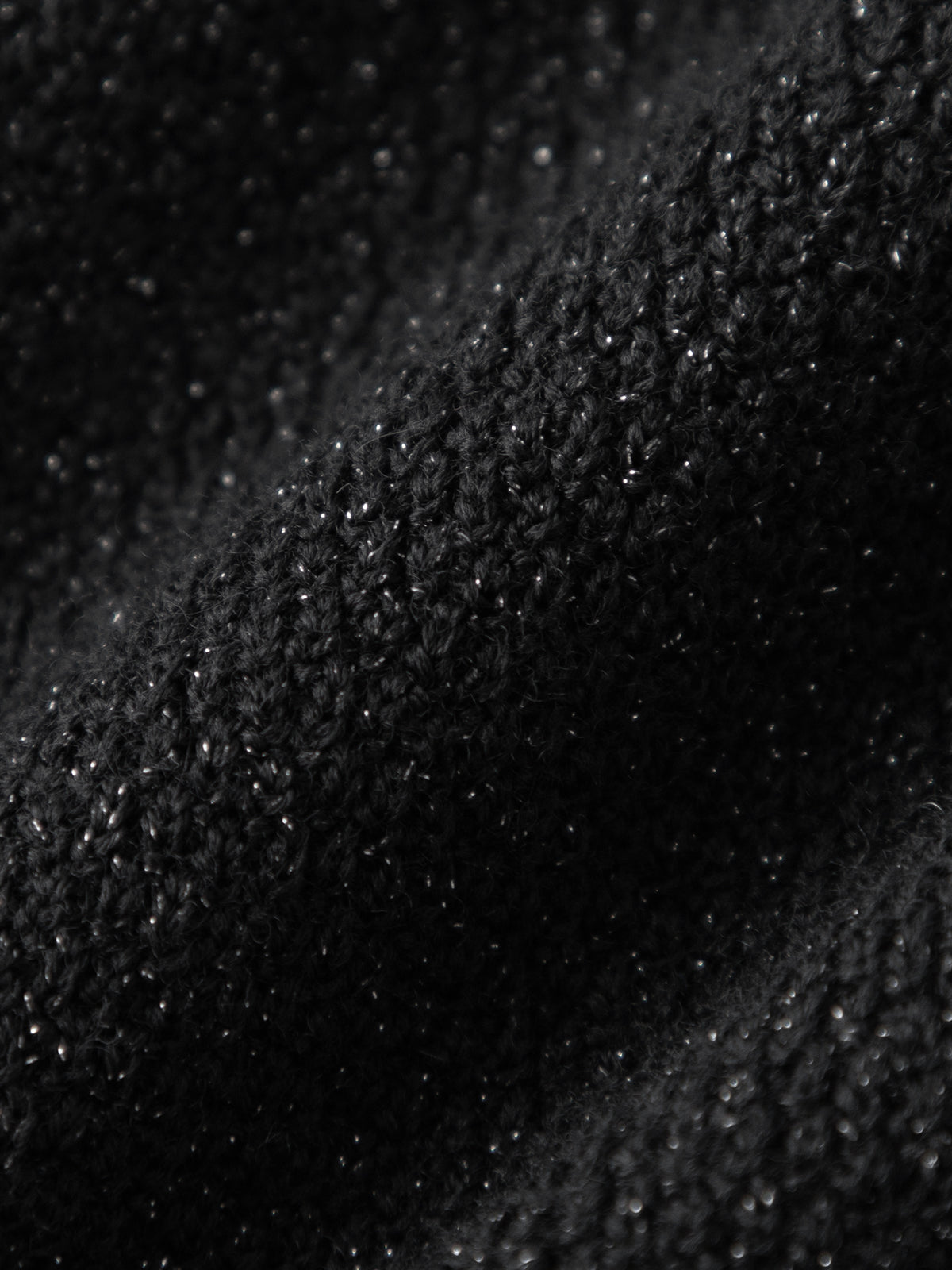 Black shimmering wool jersey dress