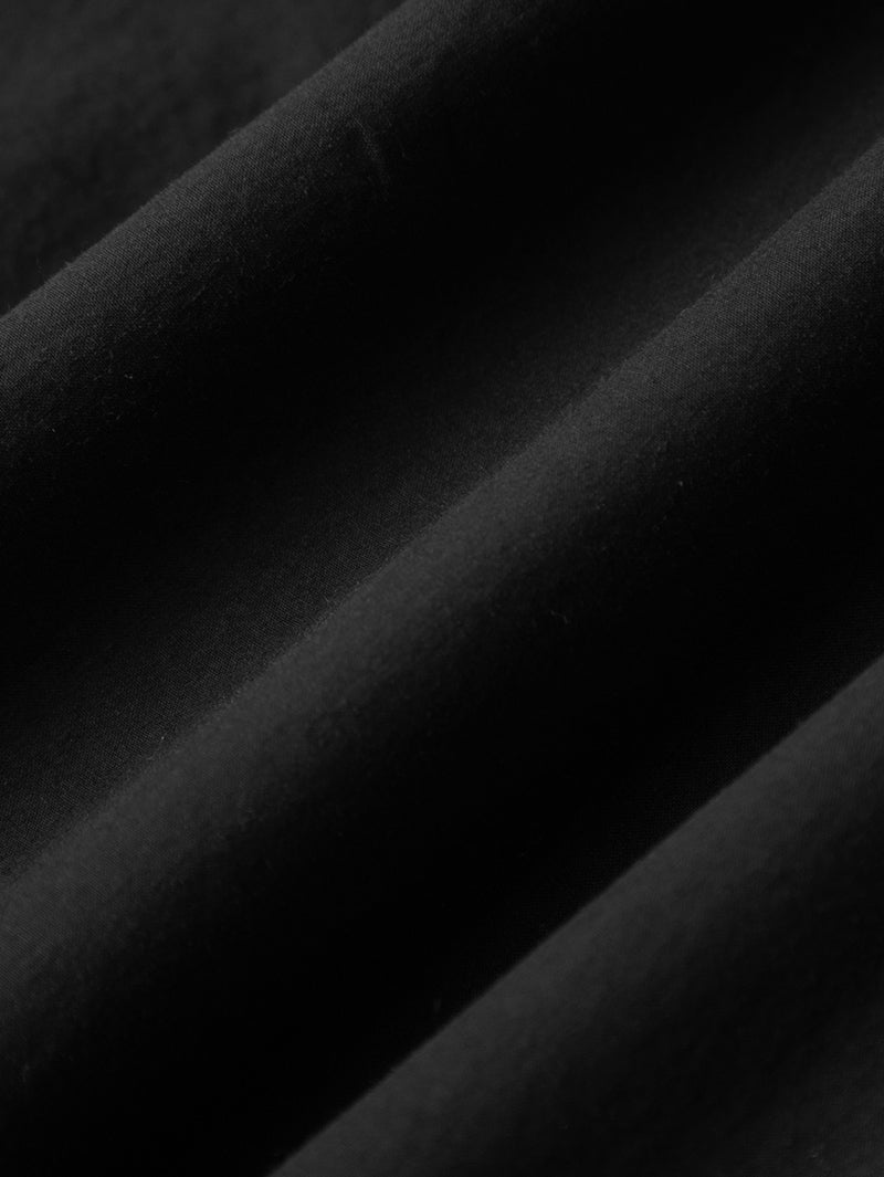 Women's Black Classic Collar Sleeveless Short Shirt