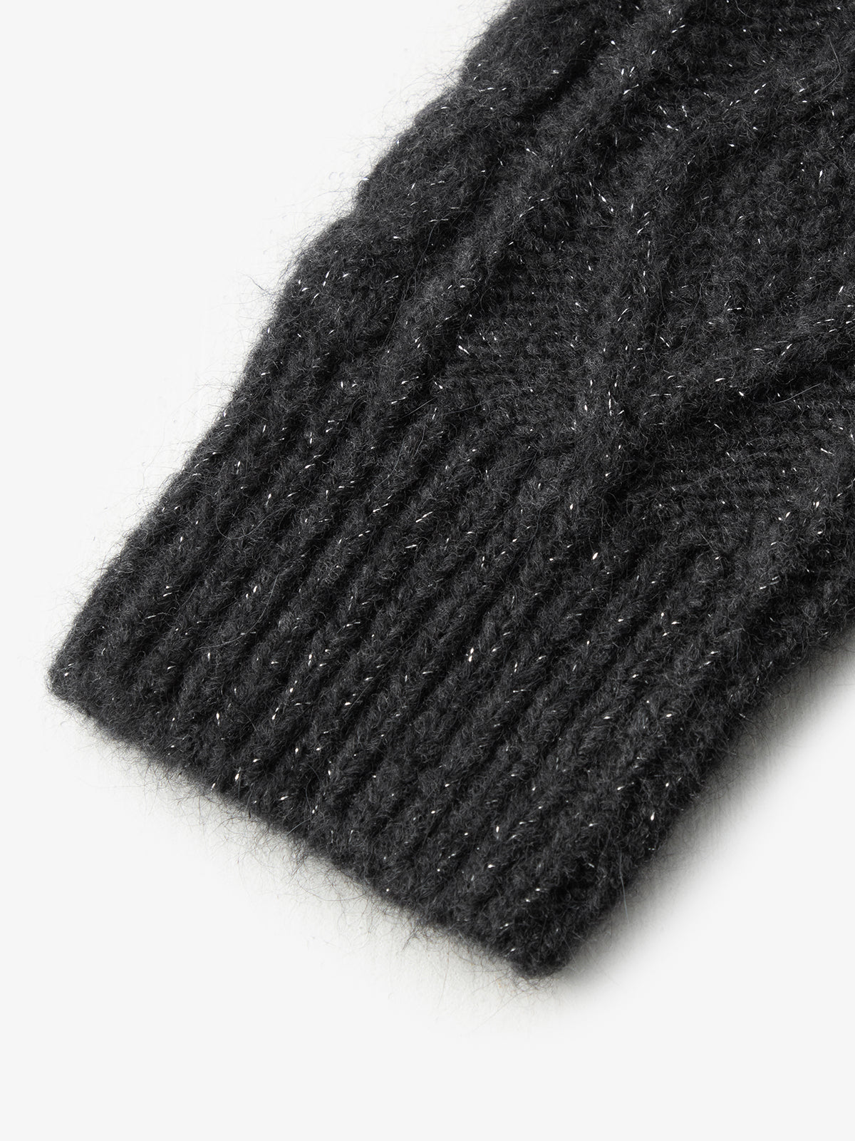 Long black alpaca wool cardigan