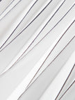 Women's Original White Elastic Waist Knife Design Middle Length Skirt