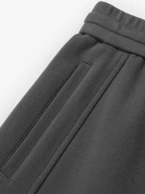 Load image 1 in gallery view. Straight gray pants in elastic knitted wool