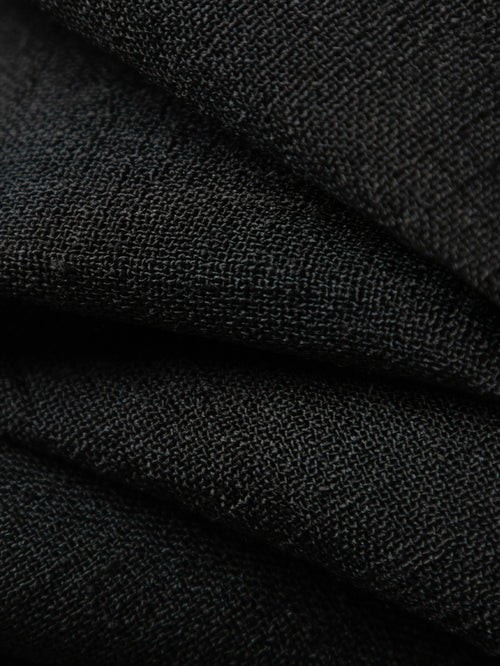 Load image 1 in gallery view. Black dress with round neck and long sleeves, high waist