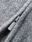 Women's Gray Zip Down 100% Cashmere Sweater Hoodie 5EA13S161