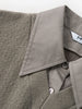Women's Brown Classic Collar Long Sleeve Wool Vest Splicing Dress