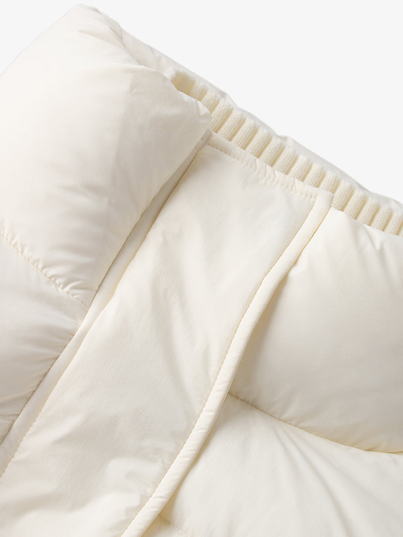 Women's White Collar Short Goose Down Jackets