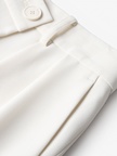 Women's Original White Straight Fit Smooth Trousers