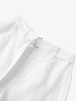 White linen shorts