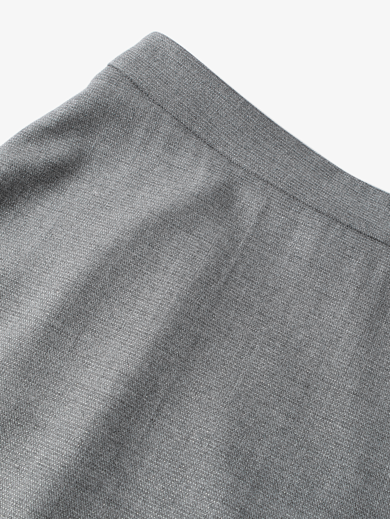 Women's Pearl Gray Sheep Woolen Flare Dress Skirt