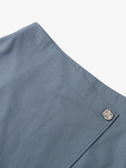 Load image 1 in gallery view. Blue mid-length straight skirt