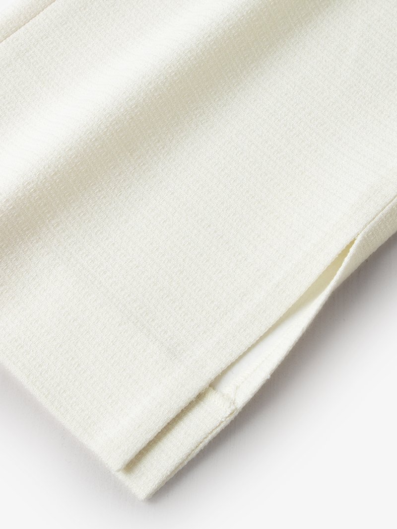 Women's Off-white Straight Fit Tweed Trousers