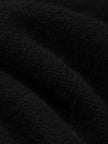 Women's Black V Neck Long Sleeves Wool Cardigan