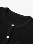 Cardigan en laine noir scintillant