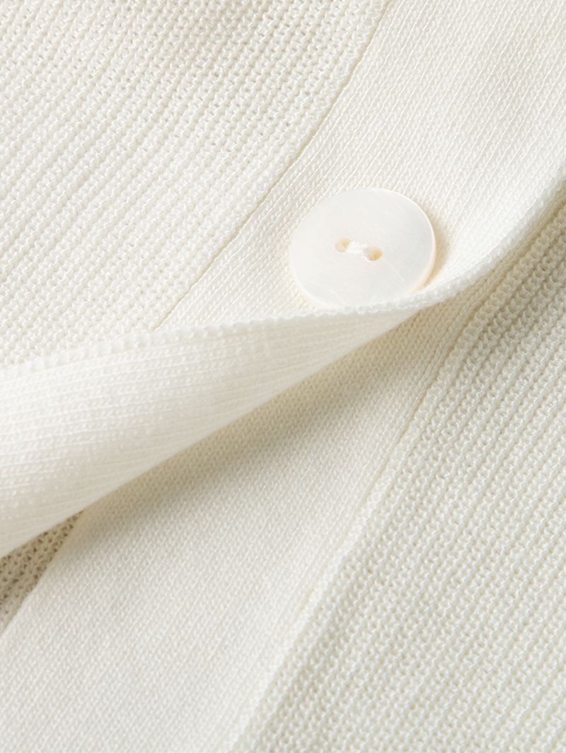 Women's Original White V Neck Long Sleeves Summer Cardigan