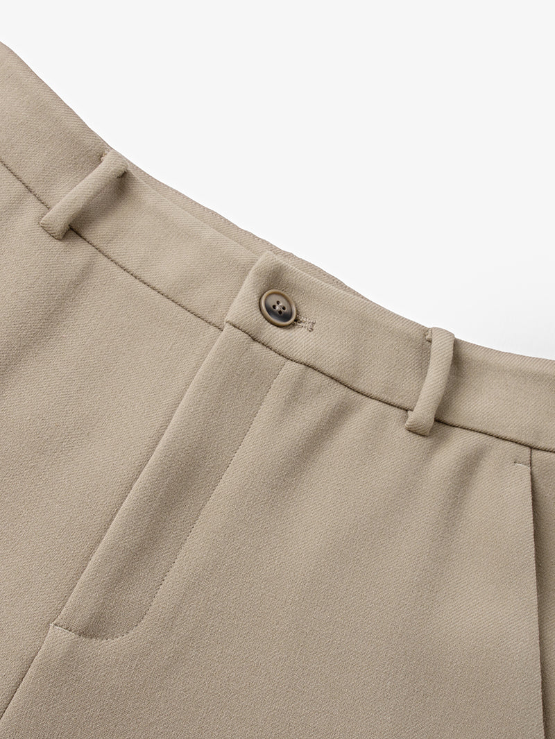 Women's Brown Straight Fit Slit Trousers