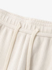 Pantalon large en chenille beige