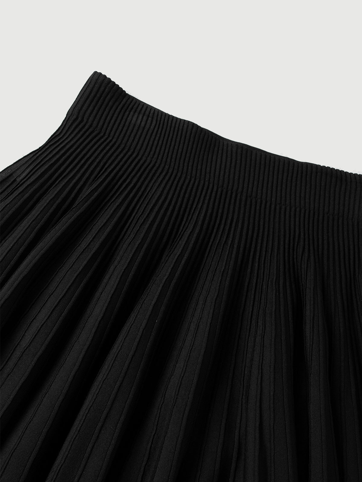 Sheer Pleated Midi Skirt